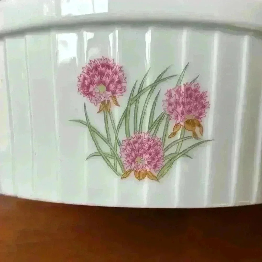 Shafford Herbs And Spices Oven To Table Porcelain Souffle Dish Vintage 1980's - Picture 7 of 8
